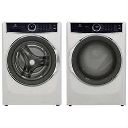 Electrolux 5.2 Cu. Ft. High Efficiency Front Load Steam Washer & 8.0 Cu. Ft. Gas Steam Dryer - White