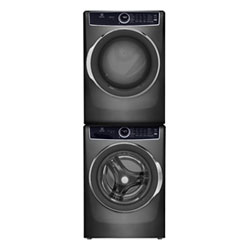 Electrolux 5.2 Cu Ft Front Load Steam Washer & 8 Cu Ft Electric Steam Dryer w/ Stacking Kit - Grey