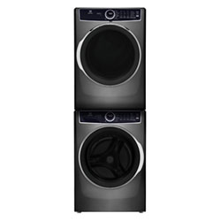 Electrolux 5.2 Cu Ft Front Load Steam Washer & 8 Cu Ft Electric Steam Dryer w/ Stacking Kit - Grey