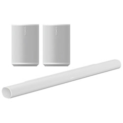 Sonos Arc Ultra Sound Bar with Era 100 Multi-Room Speakers - Pair - White