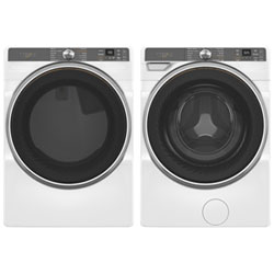 Sécheuse À Vapeur Au Gaz De 7,4 Pi³ Et Laveuse À Vapeur À Chargement Frontal De 5,0 Pi³ De Whirlpool - Blanc