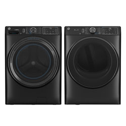 GE 5.8 Cu. Ft. Front Load Steam Washer & 7.8 Cu. Ft. Electric Steam Dryer - Carbon Graphite