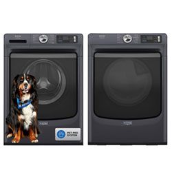 Maytag Pet Pro 5.8 Cu. Ft. HE Front Load Steam Washer & 7.4 Cu. Ft. Electric Steam Dryer - Midnight Steel