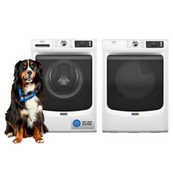 Maytag Pet Pro 5.8 Cu. Ft. HE Front Load Steam Washer & 7.4 Cu. Ft. Electric Steam Dryer - White