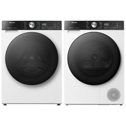 Hisense 3.1 Cu. Ft. Front Load Steam Washer & Electric Steam Dryer - White