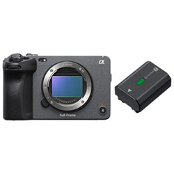 Sony Alpha FX3 Cinema Line Full-Frame Mirrorless Camera (Body) with Lithium-Ion Rechargeable Camera Battery