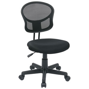 Office Star OSPDesigns Polyester Task Chair - Black