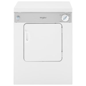 Whirlpool 3.4 Cu. Ft. Stackable Electric Dryer with Moisture Sensing, 3 Temperature Settings & Stainless Steel Drum (LDR3822PQ) - White