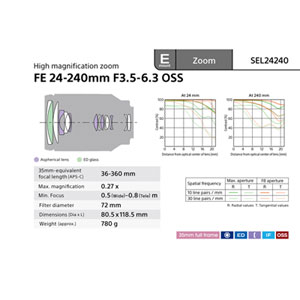 Sony E-Mount Full-Frame FE 24-240mm f/3.5-6.3 OSS Wide Telephoto