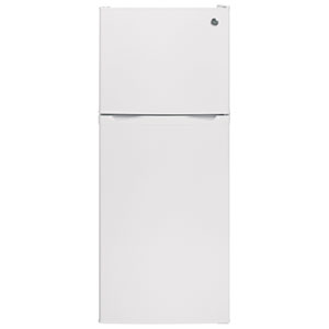 GE 24" 11.6 Cu. Ft. Top Freezer Refrigerator with LED Lighting (GPE12FGKWW) - White