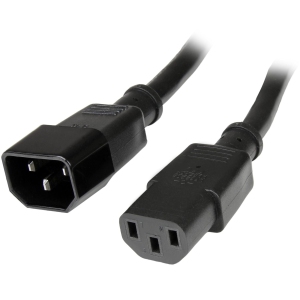 StarTech 14AWG Computer Power Cord Extension - C14 to C13 Power Cable