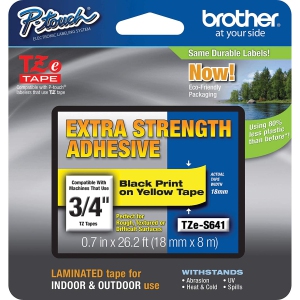 BROTHER Laminated Tape - Yellow (TZES641)