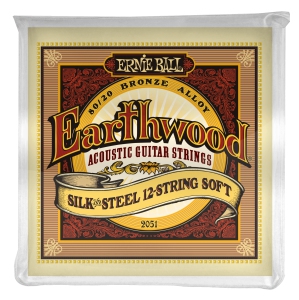Ernie Ball PO2051 Earthwood Silk and Steel 12-String 80/20 Bronze Acoustic Guitar Strings - Soft