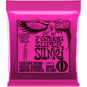 Ernie Ball 7-String Super Slinky Nickel Wound Electric Guitar Strings - 10-56 Gauge