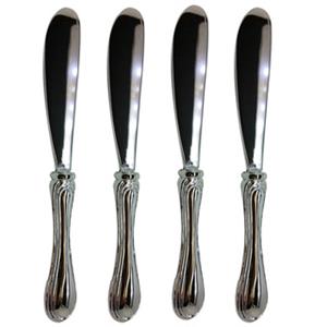Elegance Silver-Plate Rim Pate knifes Set, 5.25"