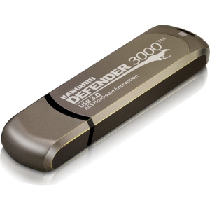 Kanguru KDF3000-64G Defender 3000, Secure FIPS 140-2 SuperSpeed USB 3.0 Flash Drive, 64G (KDF3000-64G)
