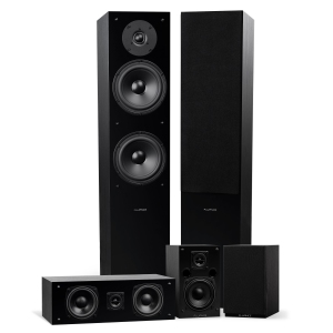 Fluance Elite High Definition Surround Sound Home Theater 5.0 Speaker System - Floorstanding, Center, and Rear Speakers