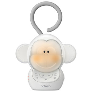 VTech Myla The Monkey Portable Soother Sound Machine - White/Grey - English