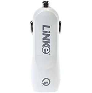 Linke Qualcomm Certified Quick Charge 2.0 USB Car Charger for iPhone / Mobile Phones - White
