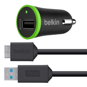 Belkin Superspeed Car Charger with 3ft Micro USB 3.0 Cable