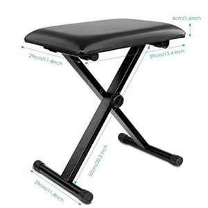 Bison Prosound (TM) 3-Position Height Adjustment(16.5"/17.5"/19.5", 42cm/45cm/50cm) Black Folding Super-stable and Durable Pad
