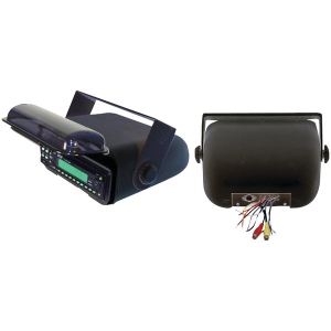 Pyle PLMRCB3 Universal Marine Stereo Housing with Full Chassis Wired Casing - Black