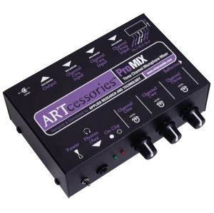 ART Pro Audio 3-Channel Battery/AC-Powered Mini Mixer