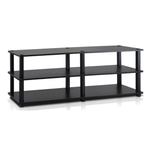 Furinno TST No Tools 3-Tier Wide Shoe Storage Rack Espresso & Black - 15.4 x 47.2 x 11.6 in.