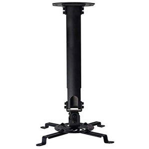 Duramex Projector Mount - Universal Telescope extendable Ceiling Bracket LCD DLP 15 Degree Tilt 360° Swivel 50lbs Black...