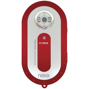 Naxa NR720RD Am-fm Mini Pocket Radio -red