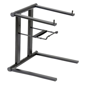 Pyle PLPTS35 Universal Portable Foldable Professional DJ Laptop Stand with Second Accessory Tray