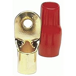 M&M Merchandisers R038RT Raptor 1-0 Awg 0.375 in. Gold Ring Term - Pack of 20