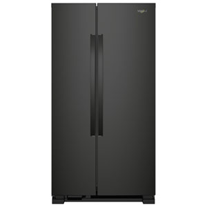 Whirlpool 36" 24.9 Cu. Ft. Side-by-Side Refrigerator with LED Lighting (WRS315SNHB) - Black