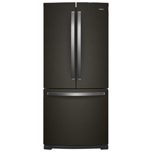 Whirlpool 30" 19.7 Cu Ft French Door Refrigerator w/ LED Lighting (WRF560SMHV)-Black Stainless Steel