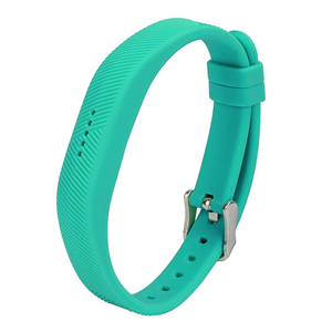 Fitbit Flex 2 Silicone Rubber w Polished Buckle in Mint Green