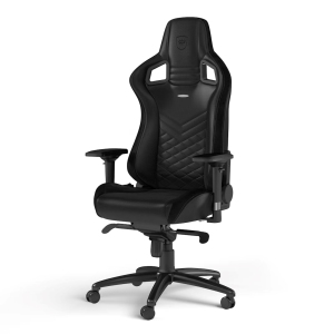 noblechairs EPIC Premium Gaming and Office Chair - Superior Ergonomics, Genuine Real Leather Upholstery, Supports up to 150 kg, Black
