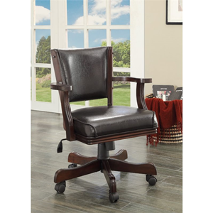 Furniture Of America Furniture of America Matlock Adjustable Faux Leather Game Chair - Cherry