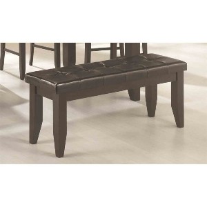 Coaster Page Contemporary Tufted Dining Bench in Black