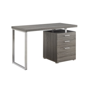 Coaster Hilliard 3 Drawer Computer Desk in Weathered Gray