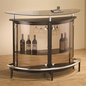 Coaster Contemporary Home Bar Unit with Smoked Acrylic Front