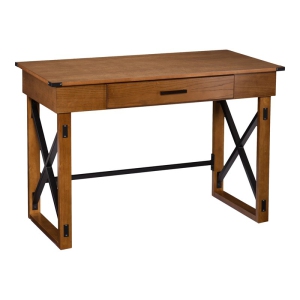 SEI Furniture Canton Height Adjustable Desk in Glazed Pine