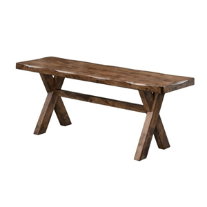 Coaster Alston Trestle Dining Bench in Knotty Nutmeg