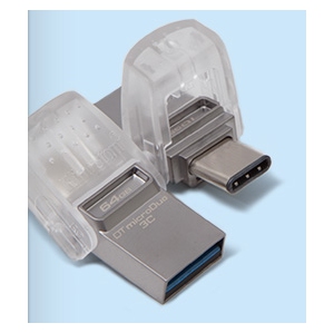 Kingston DataTraveler microDuo 3C 128GB USB 3.1 Flash Drive (DTDUO3C/128GB)
