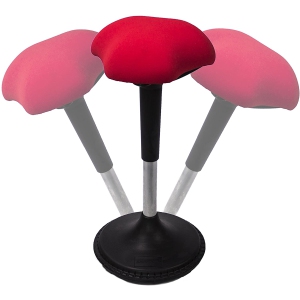Wobble Chair Ergonomic Active Sitting Stool, Perfect For Standing Desks and Core Strengthening (Red)