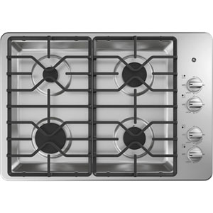 GE 30" 4-Burner Gas Cooktop (JGP3030SLSS) - Stainless Steel