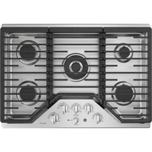 GE Profile 30" 5-Burner Gas Cooktop (PGP9030SLSS) - Stainless Steel