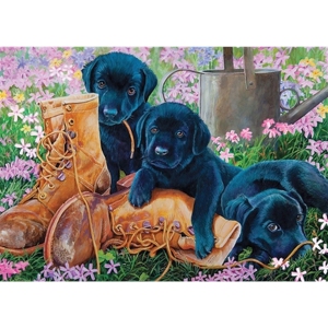 Cobble Hill Black Lab Puppies Jigsaw Puzzle, 35-Piece Tray Puzzle