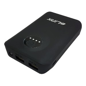 eLink 2 USB Ports Powerbank With Flashlight 6800Mah