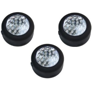 3-Pack 24 Head LED Ultra Bright Rubber Puck Lights