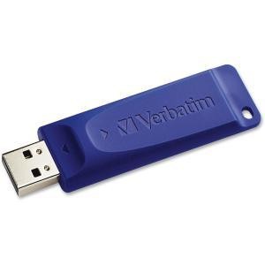 VERBATIM 128GB USB FLASH DRIVE BLUE 128 GB BLUE 1 PACK RETRACTABLE, CAPLESS 98659